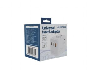 Adapteriai Gembird  TPA-1A2C20-01-W Universal travel power adapter, 20 W, white | 