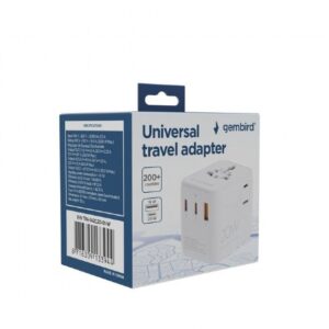 Adaptrid Gembird  TPA-1A2C20-01-W Universal travel power adapter, 20 W, white | 