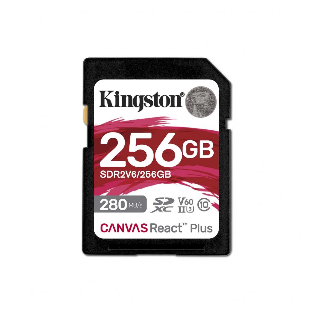Memory cards Kingston Canvas React Plus | 256 GB | SD | Flash memory class 10