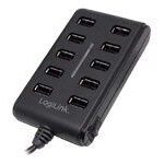 Kaabel Logilink  UA0125 USB Hub 10-Port USB2.0 with power adapter 3.5A, | 