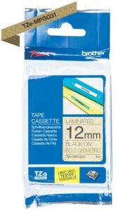 Tarbitav materjal Brother  BROTHER TZEMPRG31 12 BLACK ON GOLD GEOMETRIC