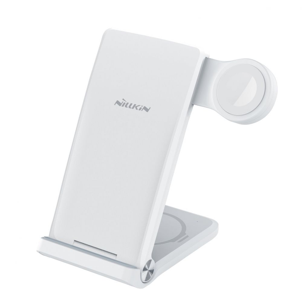 Protective glass Nillkin - Nillkin PowerTrio 3in1 Wireless Charger for Apple Watch White (MFI)