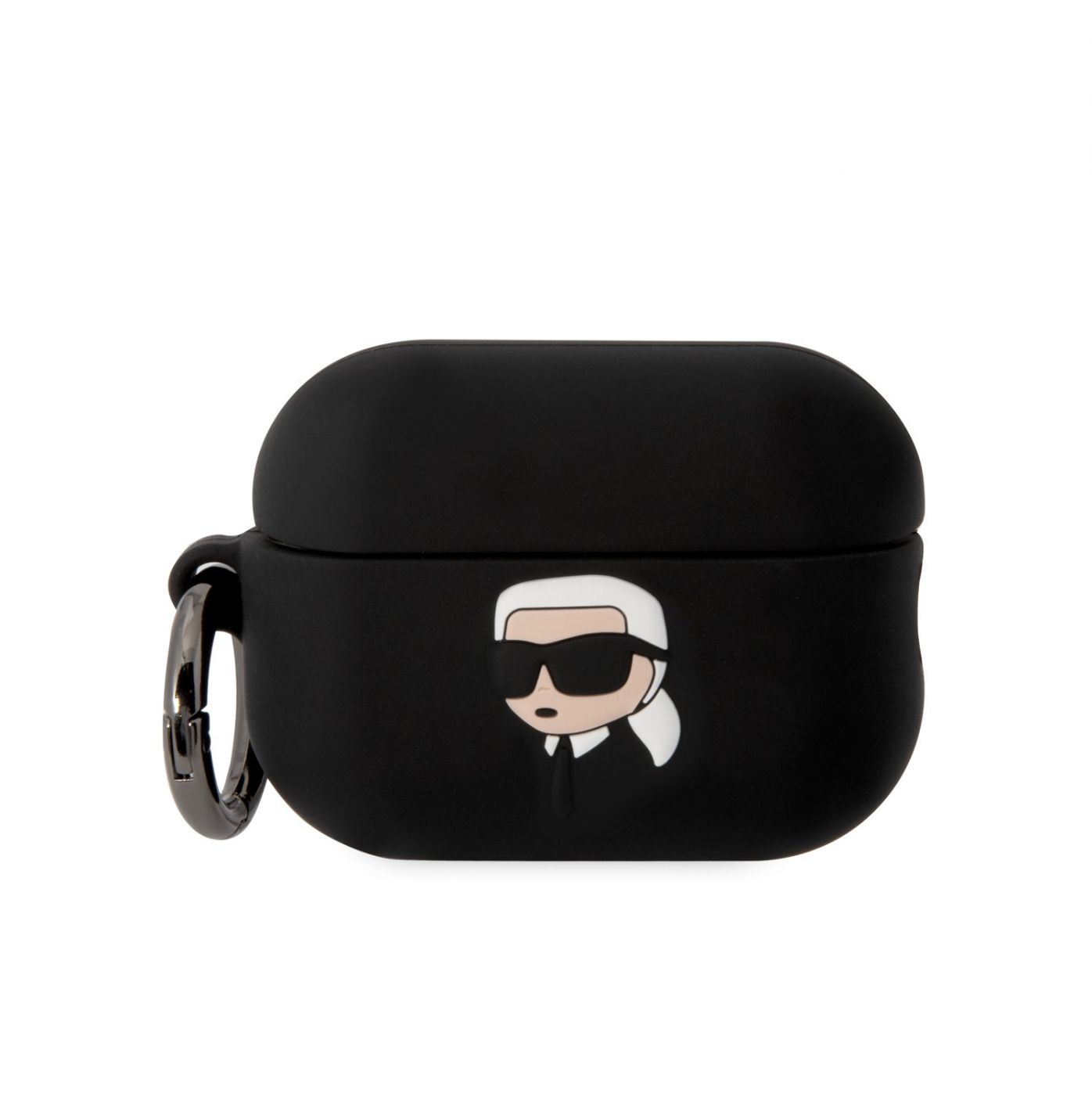 Tagakaaned Karl Lagerfeld - Karl Lagerfeld 3D Logo NFT Karl Head Silicone Case for AirPods Pro 2 Black