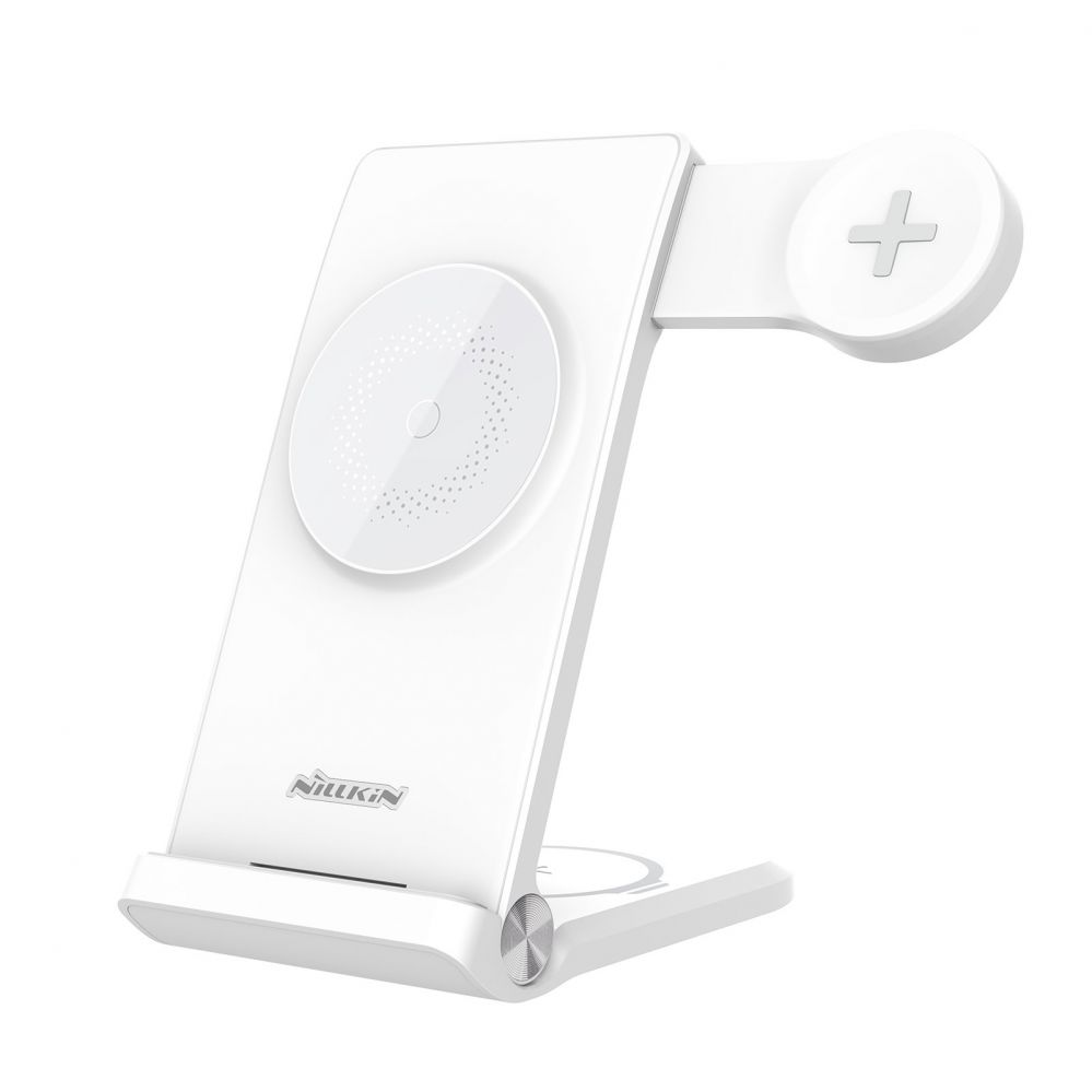 Adaptrid Nillkin - Nillkin PowerTrio 3in1 Wireless Charger MagSafe for Samsung Watch White