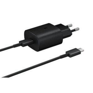 Adapter Samsung  EP-TA800EBE + EP-DA705BBE Samsung 25W Travel Charger + USB-C/USB-C Data Cable Black (OOB Bulk)