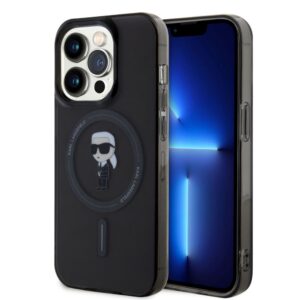 Aizmugurējais vāciņš Karl Lagerfeld - Karl Lagerfeld IML Ikonik MagSafe Case for iPhone 15 Pro Black 