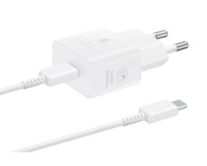 Adapter Samsung - EP-T2510XWE Samsung USB-C 25W Travel Charger + USB-C Data Cable White