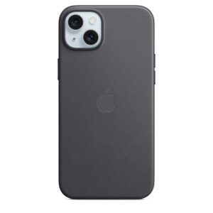 Back panel cover Apple - MT423ZM/A Apple FineWoven Case with MagSafe for iPhone 15 Plus Black