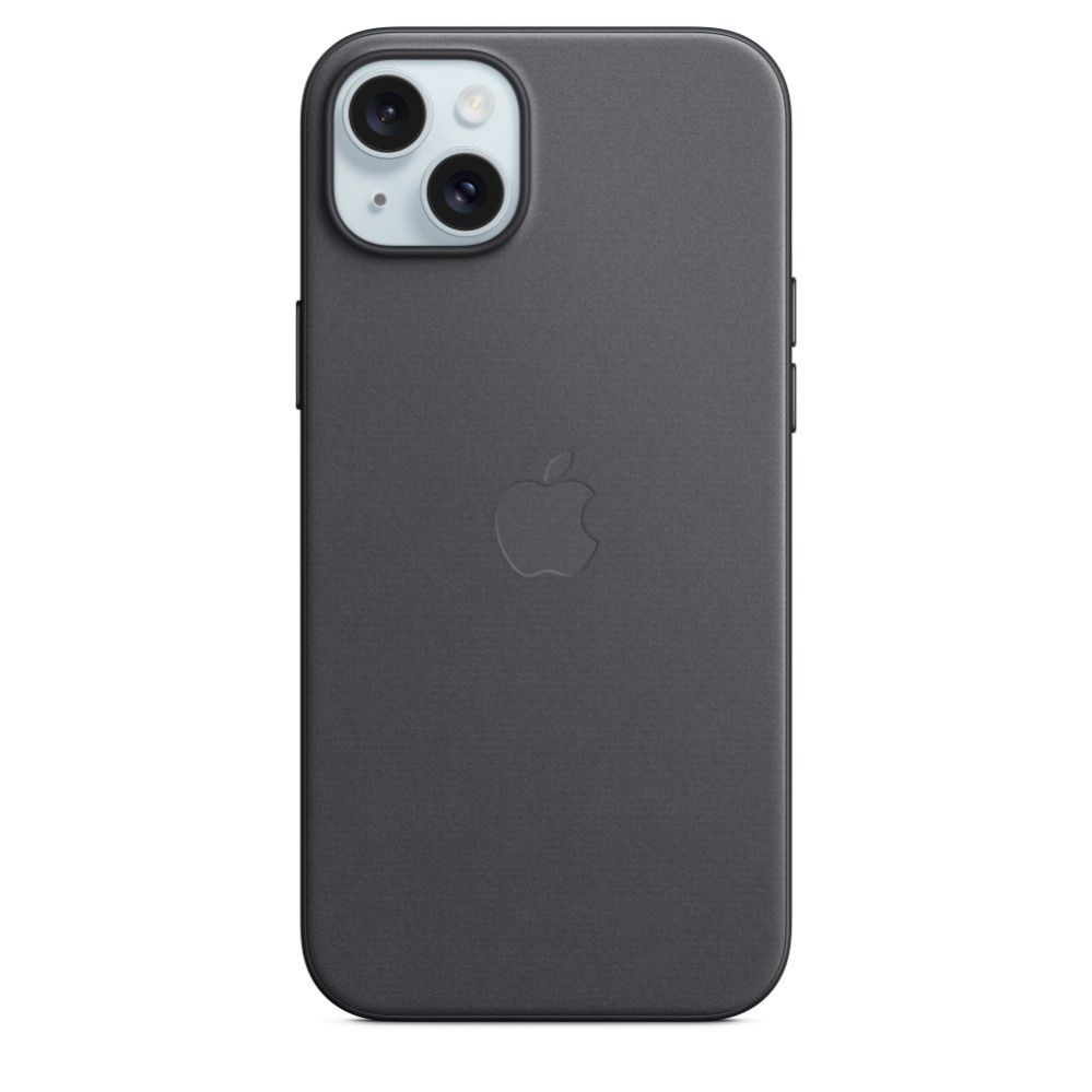 Back panel cover Apple - MT423ZM/A Apple FineWoven Case with MagSafe for iPhone 15 Plus Black