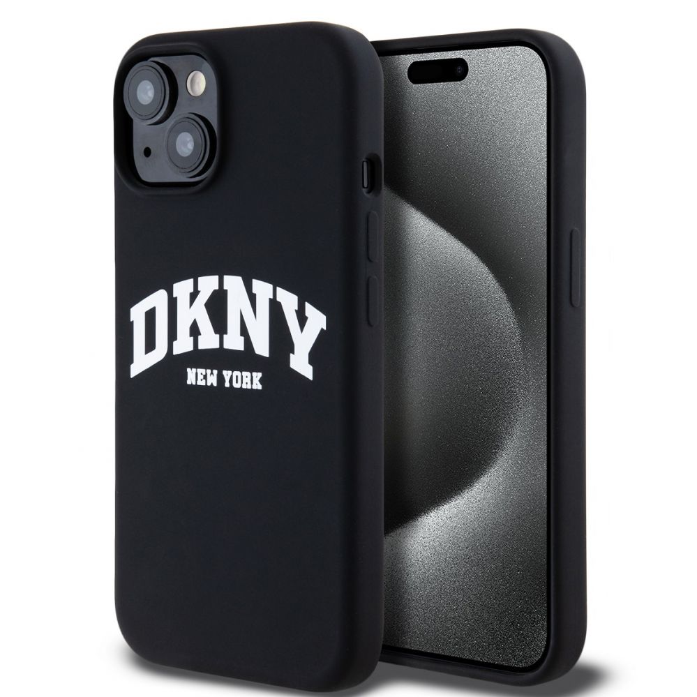 Back panel cover DKNY - DKNY Liquid Silicone Arch Logo MagSafe Case for iPhone 11 Black