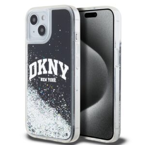 Back panel cover DKNY - DKNY Liquid Glitter Arch Logo Case for iPhone 11 Black 