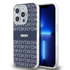 Back panel cover DKNY - DKNY PC/TPU Repeat Pattern Tonal Stripe Magsafe Case for iPhone 15 Pro Blue 