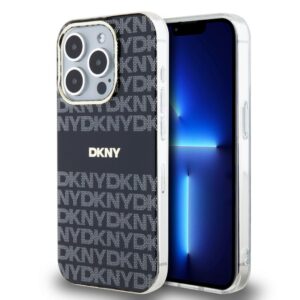 Back panel cover DKNY - DKNY PC/TPU Repeat Pattern Tonal Stripe Magsafe Case for iPhone 13 Pro Black 