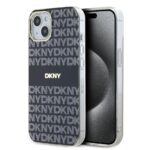 Nugarėlės dėklai DKNY - DKNY PC/TPU Repeat Pattern Tonal Stripe Magsafe Case for iPhone 14 Black 