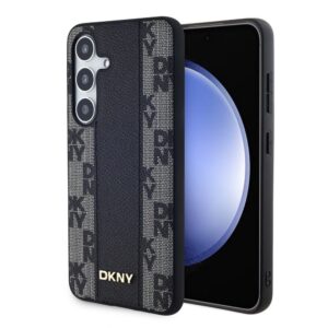 Back panel cover DKNY - DKNY PU Leather Checkered Pattern Magsafe Case for Samsung Galaxy S24 Black 