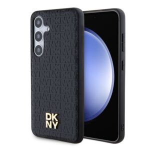 Back panel cover DKNY - DKNY PU Leather Repeat Pattern Stack Logo Magsafe Case for Samsung Galaxy S24+ Black 