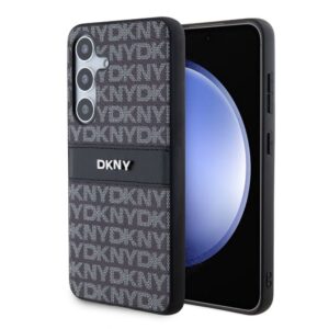 Back panel cover DKNY - DKNY PC/TPU Repeat Pattern Tonal Stripe Case for Samsung S24 Black 