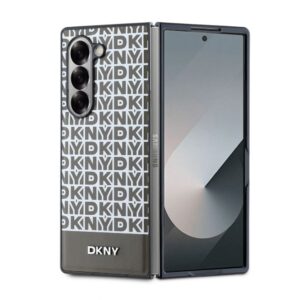 Back panel cover DKNY - DKNY PU Leather Repeat Pattern Bottom Stripe MagSafe Case for Samsung Galaxy Z Fold 6 Brown 
