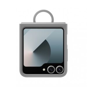 Kaaned - kaaned Samsung - EF-PF741TJE Samsung Silicone Cover with Ring for Galaxy Z Flip 6 Gray