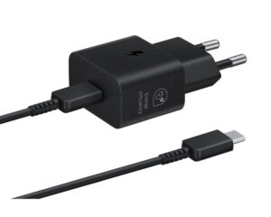 Adapter Samsung  EP-T2510EBE + EP-DN980BBE Samsung USB-C 25W Travel Charger + USB-C Data Cable Black (OOB Bulk)
