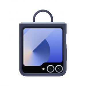 Kaaned - kaaned Samsung - EF-PF741TNE Samsung Silicone Cover with Ring for Galaxy Z Flip 6 Navy