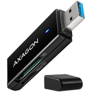 Adaptrid Axagon  Axagon Slim super-speed USB 3.2 Gen 1 card reader with a direct USB-A connector. 