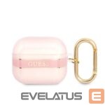 Dėklai ausinėms Guess Apple Airpods 3 TPU Printed Stripe Case Pink