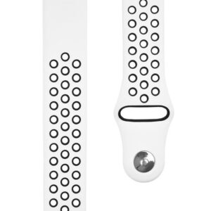Rihm Tactical  20mm Double Silicone Watch Band White Black