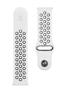 Rihm Tactical  22mm Double Silicone Watch Strap and Watch Band White Black