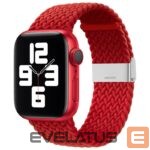 Siksniņa iLike Apple Watch 38/40/41mm Braided Fabric Strap Red
