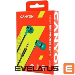 Laidinės ausinės Canyon  SEP-4 Stereo earphone with microphone 1.2m flat cabl 
