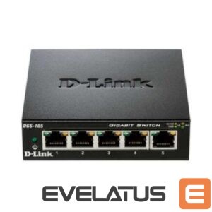 Serveru  - Citi piederumi D-link  Ethernet Switch DGS-105GL/E	 Unmanaged, Desktop, 1 Gbps (RJ-45) ports quantity 5 