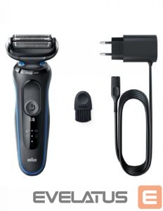 Skustuvas Braun  Shaver 51-B1000s	 Operating time (max) 50 min, Wet & Dry, Black/Blue 