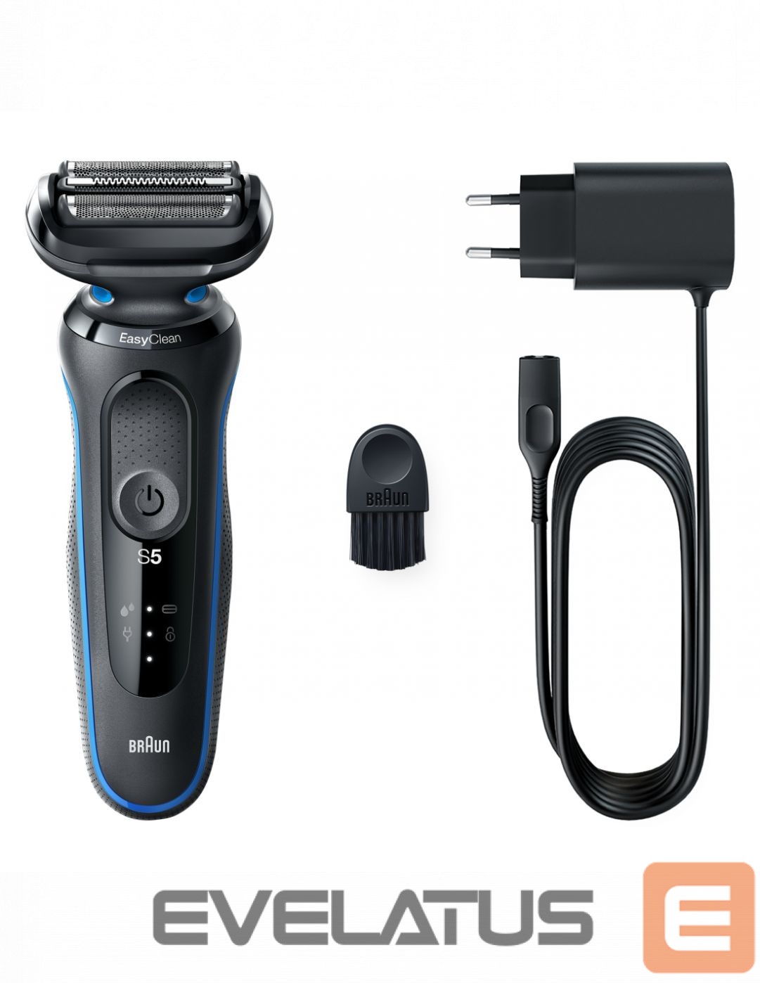 Raseerijad Braun Shaver 51-B1000s Operating time (max) 50 min, Wet & Dry, Black/Blue
