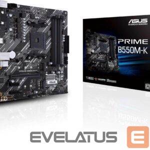 Motherboard for Intel processors Asus  PRIME B550M-K Memory slots 4, Processor family AMD, Micro ATX, DDR4, Processor socket AM4, Chipset AMD B 