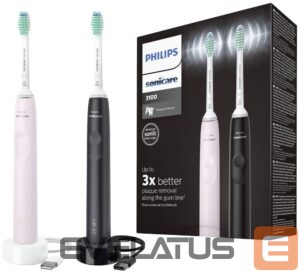 Zobu birste Philips  Sonicare Electric Toothbrush HX3675/15 Rechargeable, For adults, Number of brush heads included 2, Number of teeth brushing modes 1, Sonic technology, Black/Pink 