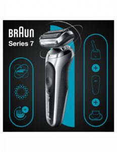 Skustuvas Braun  Shaver 71-S7200cc	 Operating time (max) 50 min, Wet & Dry, Silver/Black 