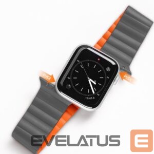 Rihm Dux Ducis Apple Magnetic Strap Watch Strap 7/6/5/4/3/2 / SE (41/40 / 38mm) Magnetic Grey Orange