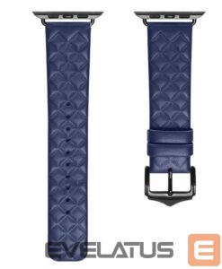 Siksniņa Dux Ducis  trap Leather Watch 7 Band 7/6/5/4/3/2 / SE (45/44 / 42mm) Wristband Bracelet Genuine Leather Bracelet Blue