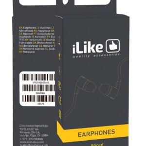 Kõrvaklapid iLike - iLike Earphones IEA01BK  3.5mm Black