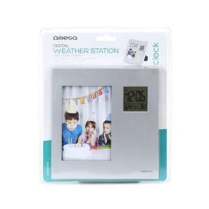 Foto un video aksesuārs OMEGA  Digital Wheather Station with Photo Frame Silver