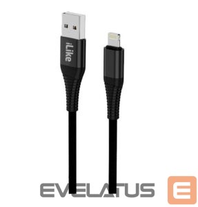 Kabelis iLike - iLike Charging Cable for lightning devices CCI01 Black