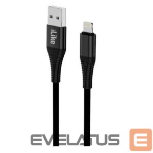 Kabelis iLike - iLike Charging Cable for lightning devices CCI01 Black