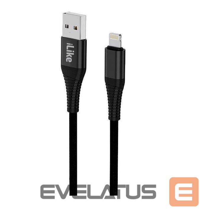 Kabelis iLike - iLike Charging Cable for lightning devices CCI01 Black