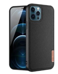 Aizmugurējais vāciņš Dux Ducis Apple Phone 12 Pro Max Fino case covered with nylon material Black