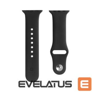 Strap Evelatus  Apple Watch 38/40/41mm Silicone Loop Watch Straps (110mm S/M) Black