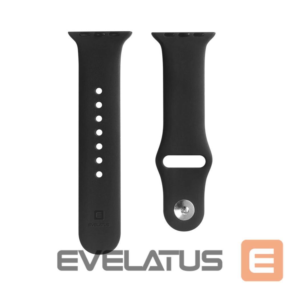 Strap Evelatus Apple Watch 38/40/41mm Silicone Loop Watch Straps (110mm S/M) Black