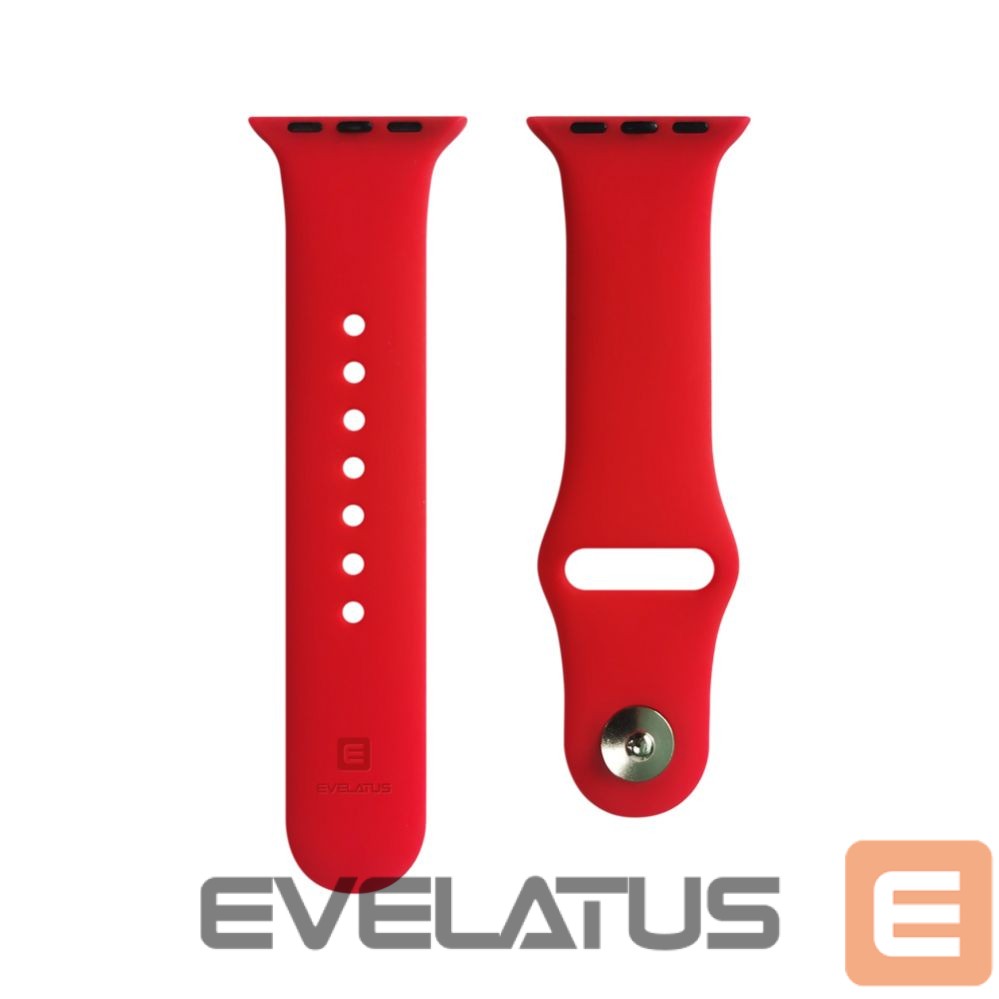 Rihm Evelatus Evelatus Watch Apple Watch 42/44/45mm Silicone Loop Watch Straps (S/M 110mm) Red