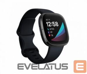 Viedpulksteni Fitbit  Sense Graphite Stainless Steel Carbon Black