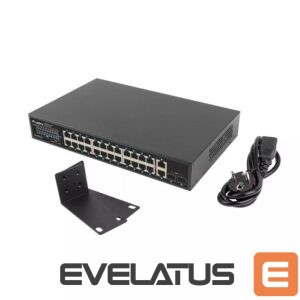 Commutator Lanberg  LANBERG switch PoE+ 24x 1GB 2x SFP 360W 